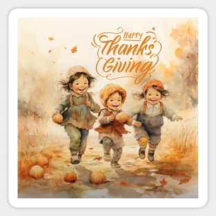 Happy Thanksgiving Day 5 Sticker